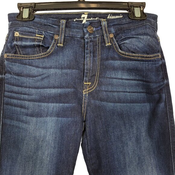 7 For All Mankind Women's Straight Leg Jeans - Indigo - Picture 3 of 13